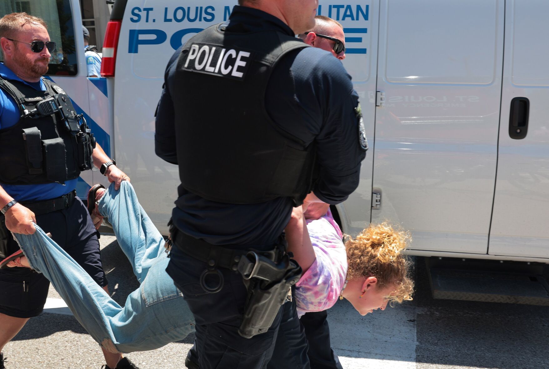 Pride parade delayed as anti-Boeing protesters block path